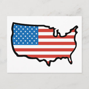 I Kärlek Amerika - Förenta Stater Flagga Vykort
