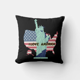 I Kärlek Amerika - Liberty & Pride T-Shirt Kudde