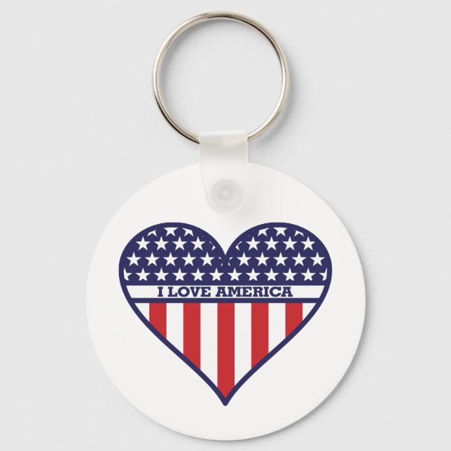 I Kärlek Amerika Nyckelring (Framsida)