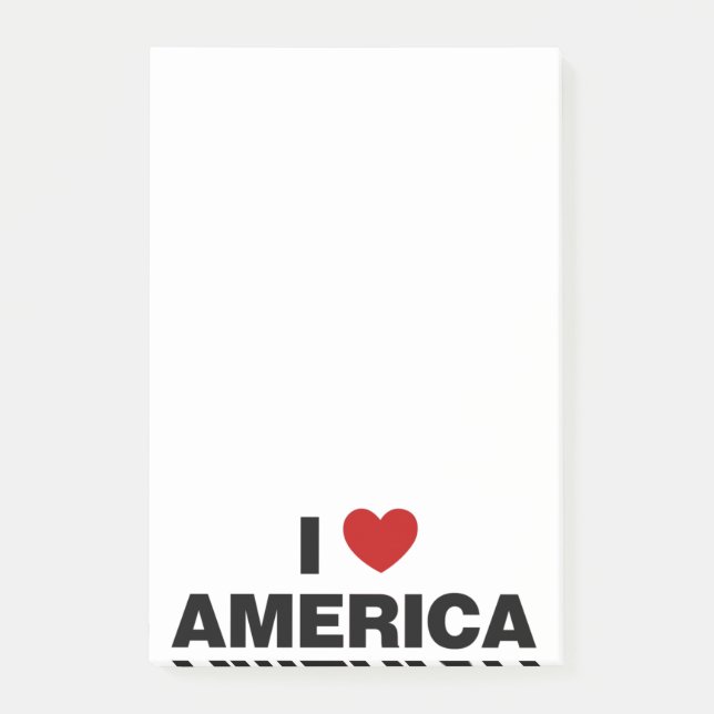 I Kärlek Amerika Post-it Block (Framsida)