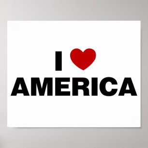 I Kärlek Amerika Poster