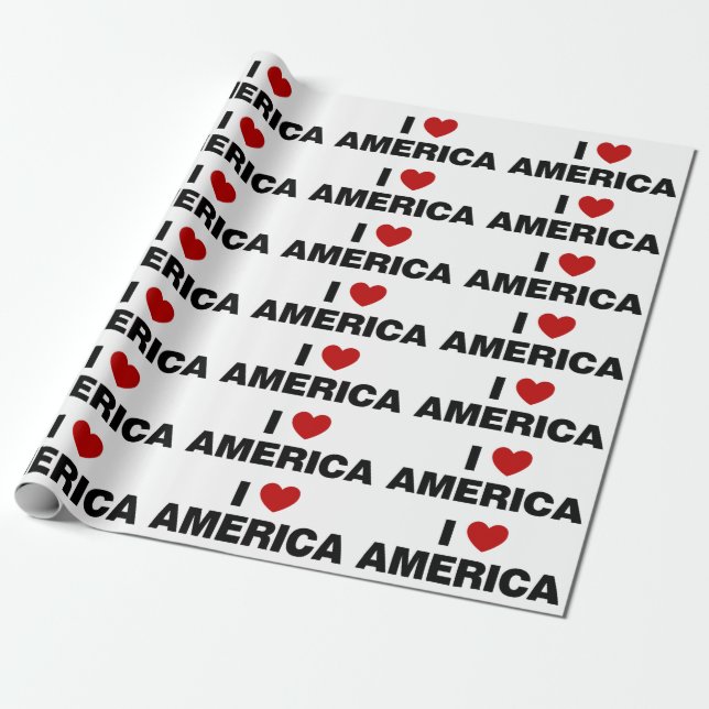 I Kärlek Amerika Presentpapper (Utrullad)