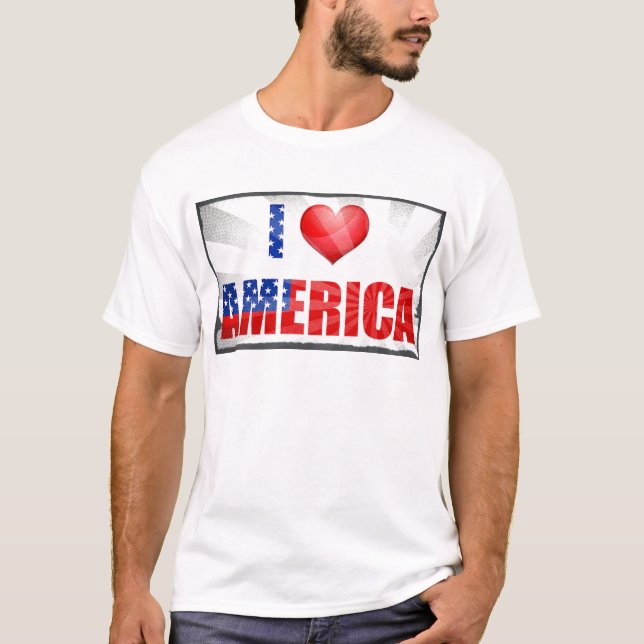 I Kärlek Amerika T Shirt (Framsida)