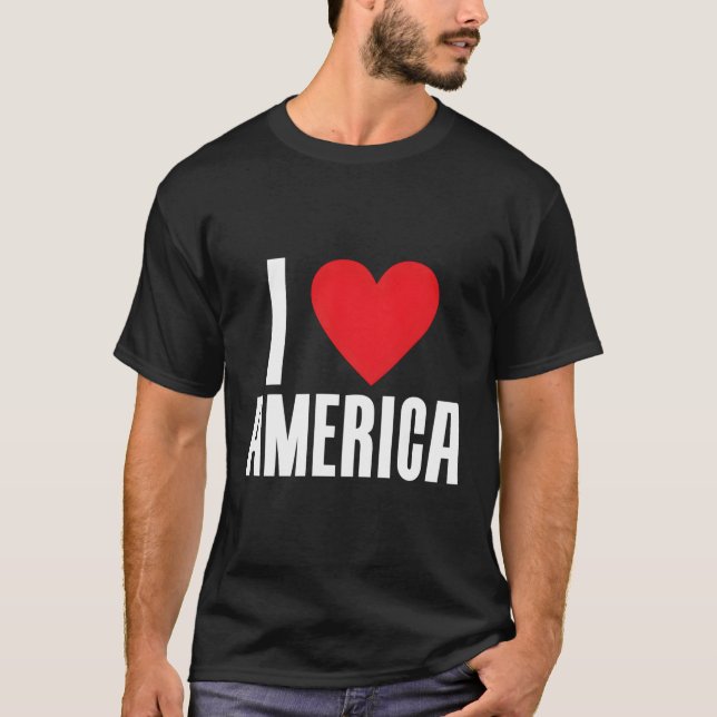 I Kärlek Amerika T Shirt (Framsida)