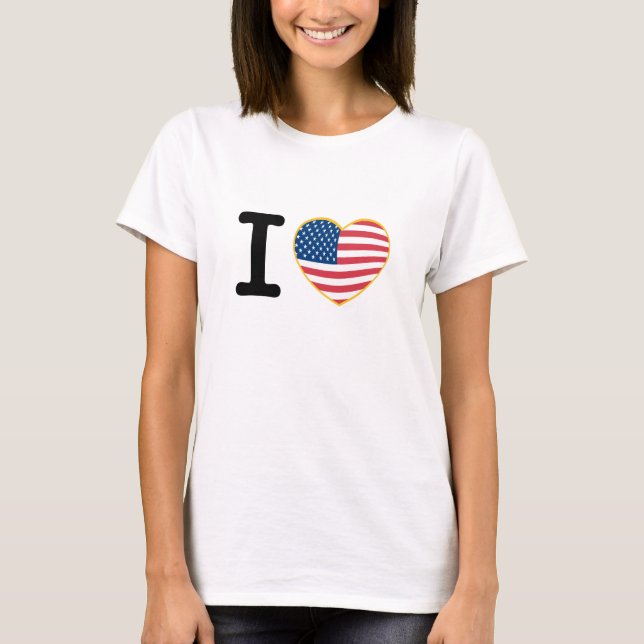 I Kärlek Amerika Tee (Framsida)