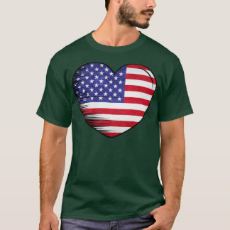 I Kärlek Amerika USA flagga Mitt hem Min Land 5 T Shirt