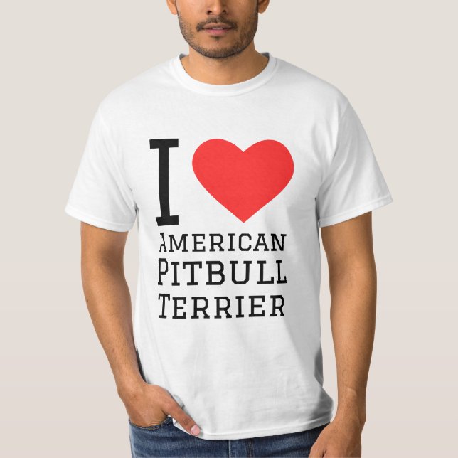 I kärlek, Amerikansk pitbull-skräckare T Shirt (Framsida)