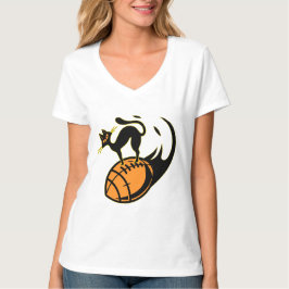 I KÄRLEK AMERIKANSKA FOTBOLL OCH KATTER T SHIRT