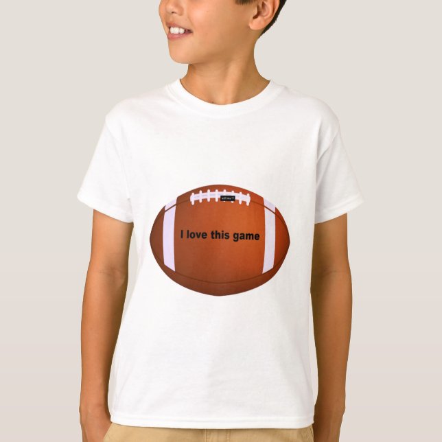 I kärlek amerikanska fotbollar.png tee shirt (Framsida)