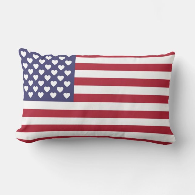 I KÄRLEK AMERIKAS FÖRENTA STATER LUMBARKUDDE (Framsida)