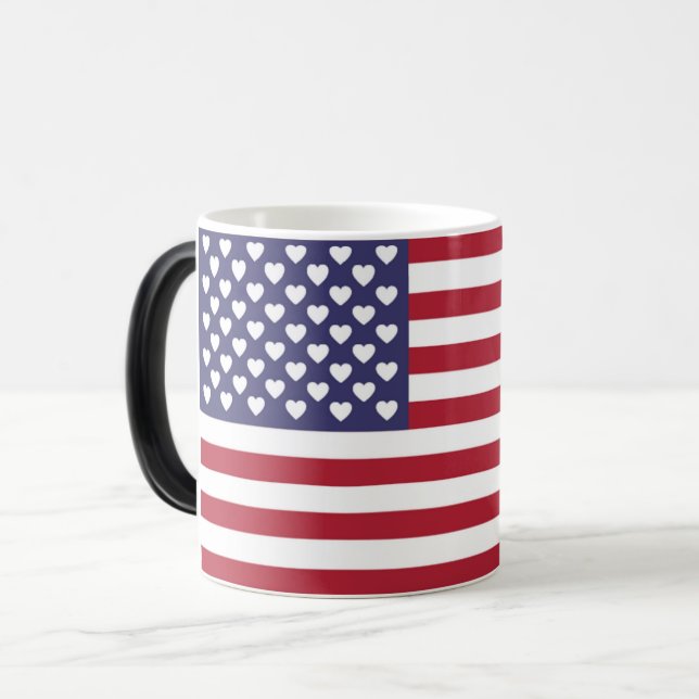 I KÄRLEK AMERIKAS FÖRENTA STATER MAGISK MUGG (Framsida vänster)