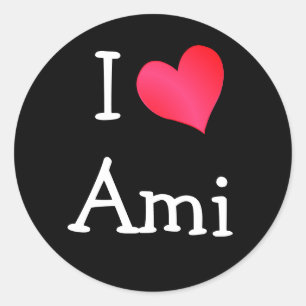 I Kärlek Ami Runt Klistermärke
