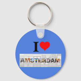 I Kärlek Amsterdam Netherlands Heart Travel Photos Nyckelring