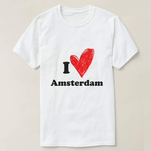 I kärlek Amsterdam T Shirt (Design framsida)