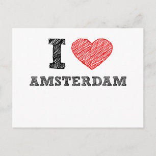 I Kärlek Amsterdam Vykort