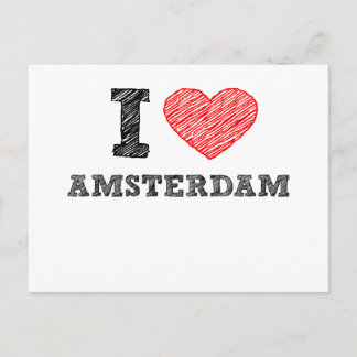 I Kärlek Amsterdam Vykort