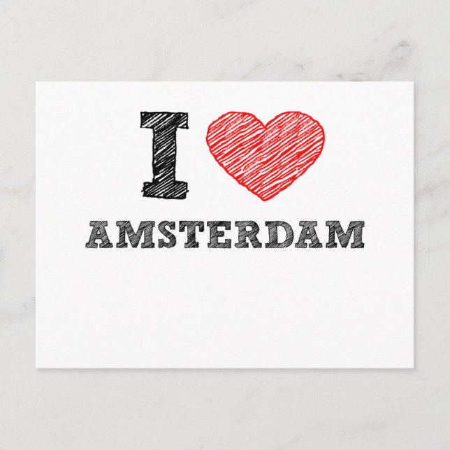 I Kärlek Amsterdam Vykort (Framsida)