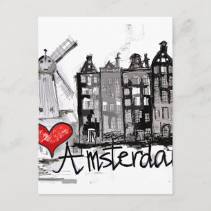 I kärlek Amsterdam Vykort