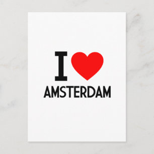 I Kärlek Amsterdam Vykort