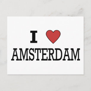 I Kärlek Amsterdam Vykort