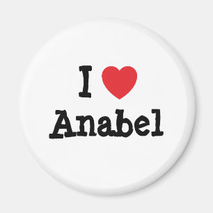 I kärlek Anabel hjärta T-Shirt Magnet