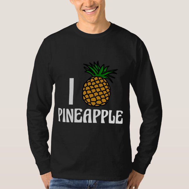 I Kärlek Ananas Cute Fruit T Shirt (Framsida)