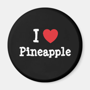 I kärlek Ananas hjärta T-Shirt Magnet