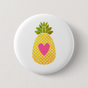 I kärlek Ananas Knapp