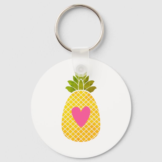 I kärlek Ananas Nyckelring (Framsida)