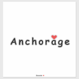 I kärlek Anchorage Klistermärken