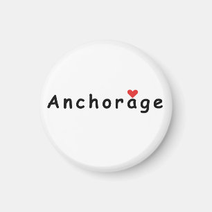 I kärlek Anchorage Magnet