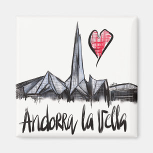 I kärlek Andorra la Vella Magnet