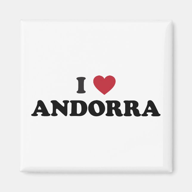 I Kärlek Andorra Magnet (Framsidan)