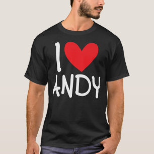 I Kärlek Andy Namn Heart Personlig Manar Guy BFF F T Shirt