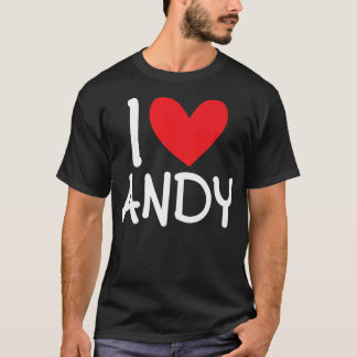 I Kärlek Andy Namn Heart Personlig Manar Guy BFF F T Shirt