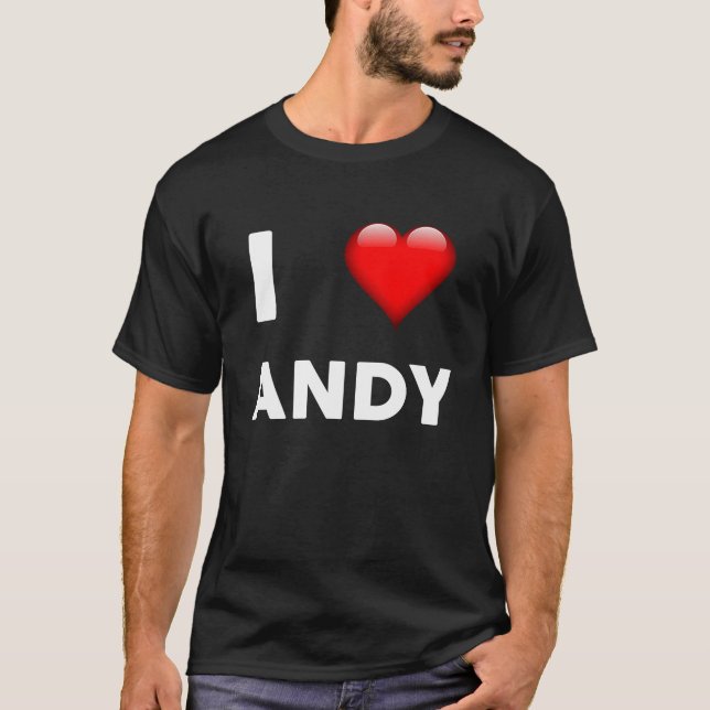 I KÄRLEK ANDY NAMN T SHIRT (Framsida)