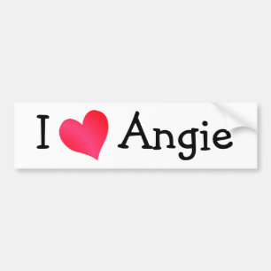 I Kärlek Angie Bildekal