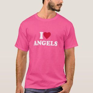 I Kärlek Änglar Hjärtar jag Änglar Älskare T Shirt
