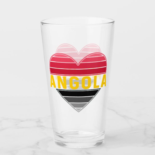 I Kärlek Angola, Angolan Heart Glaskopp (Framsida)