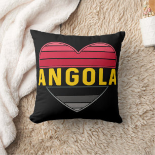 I Kärlek Angola, angolanskt hjärta i Flagga Kudde