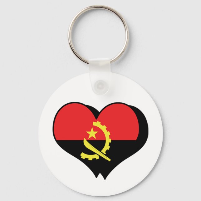 I Kärlek Angola Keychain Nyckelring (Framsida)
