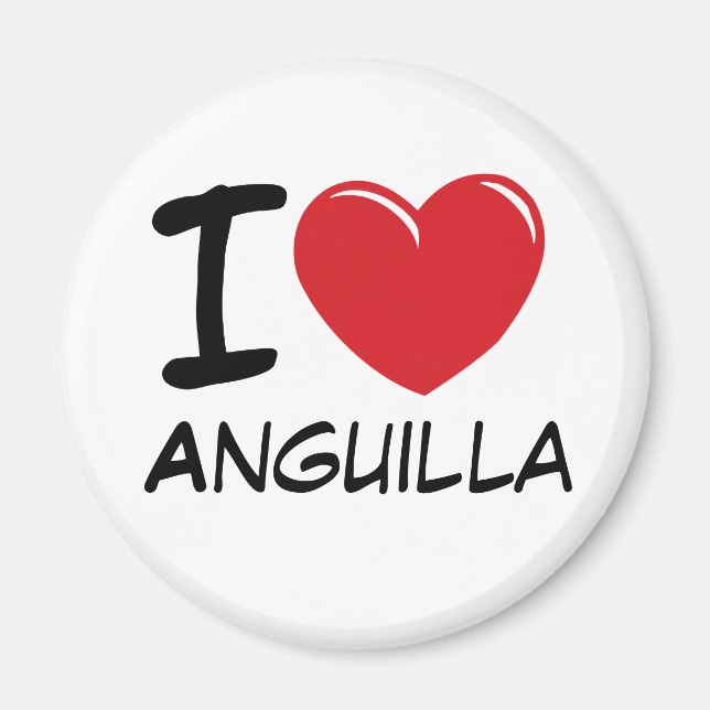I Kärlek Anguilla Magnet (Framsidan)