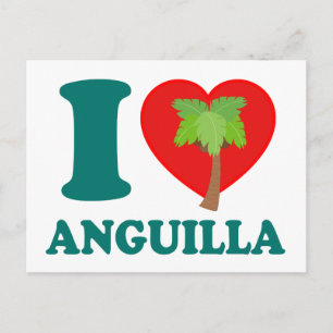 I Kärlek Anguilla Vykort