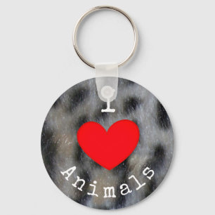 I Kärlek Animals Nyckelring