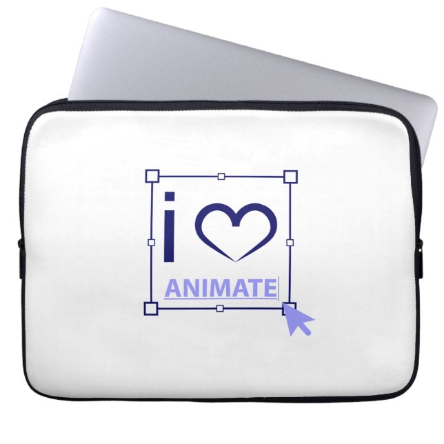 I Kärlek Animate Laptop Fodral (Framsidan)