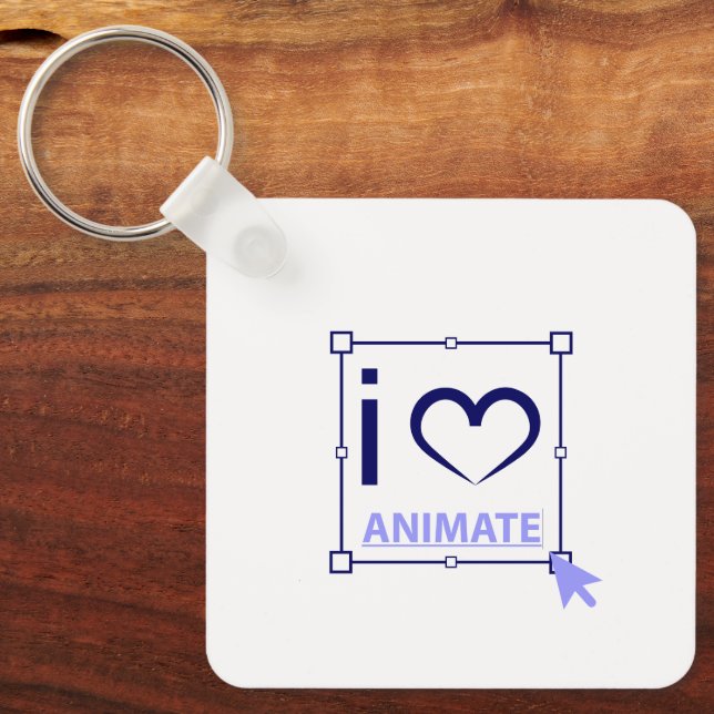 I Kärlek Animate Nyckelring (Framsida)