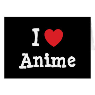I kärlek Anime anpassningsbar personlig Hälsningskort