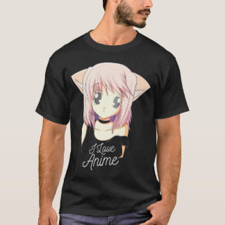 I Kärlek Anime Cute Anime Girl Japansk Swea T Shirt