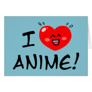 I Kärlek Anime Hälsningskort