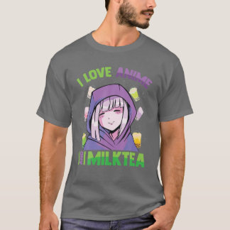 I Kärlek Anime och Mjölk Tea - Kawaii Blushing Ota T Shirt